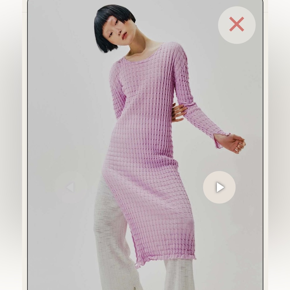 Rus Misuto Midi Stretch Dress Pink size Medium NWT NEW